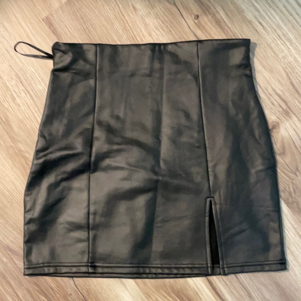 SHEIN faux leather mini skirt